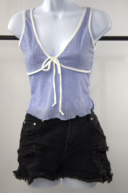 Merrow Hem Floral Tank