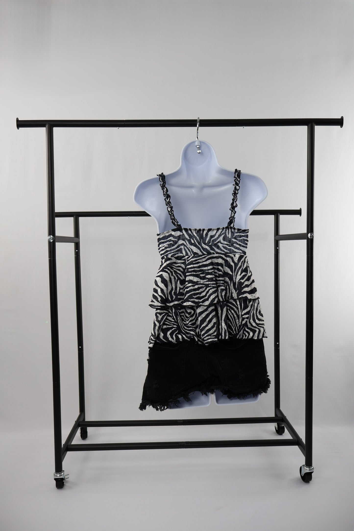 Zebra Ruffle Bow Tie Cami Top