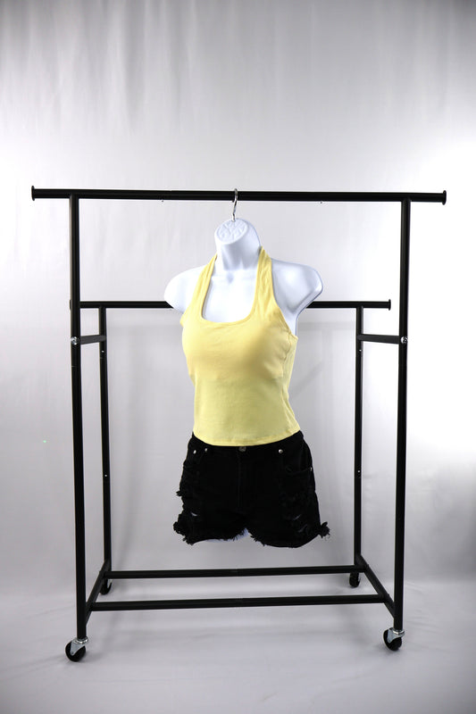 Yellow Halter Top with Built in Bra