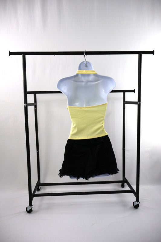 Yellow Halter Top with Built in Bra